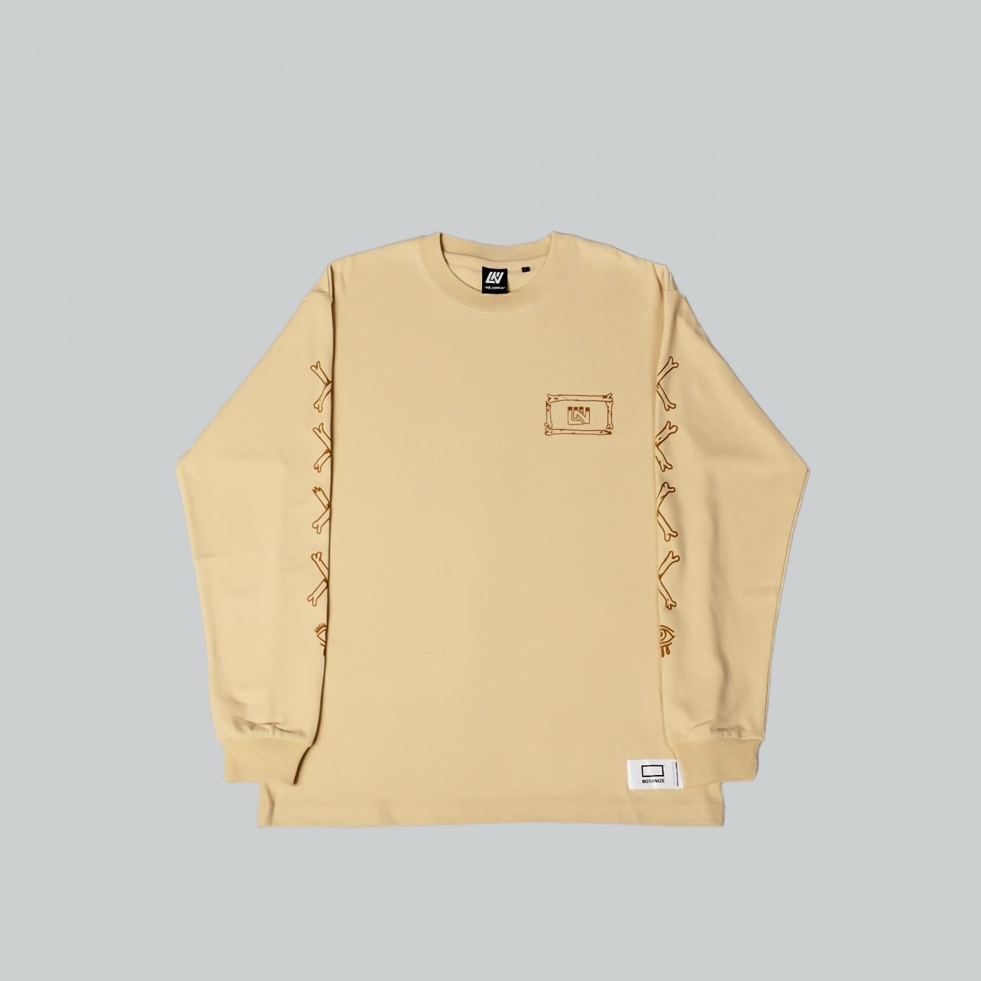 UNKINDNESS × AVGS × BOTANIZE   Long sleeve t-shirt  BEIGE