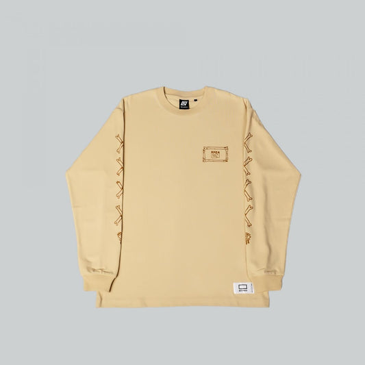 UNKINDNESS × AVGS × BOTANIZE   Long sleeve t-shirt  BEIGE