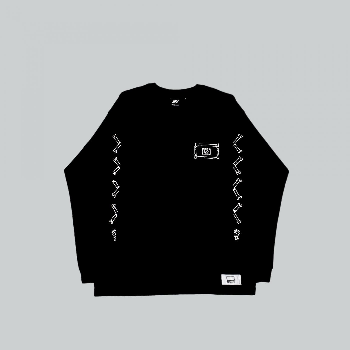 UNKINDNESS × AVGS × BOTANIZE   Long sleeve t-shirt  BLACK