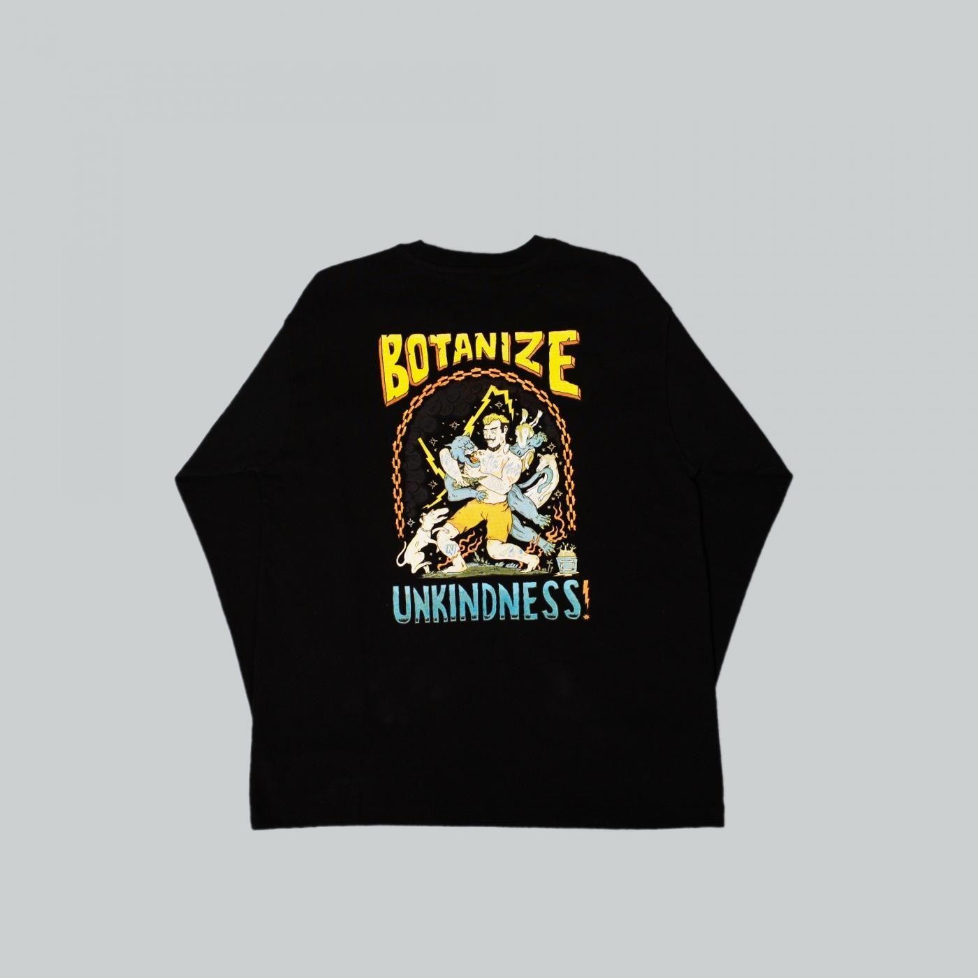 UNKINDNESS × AVGS × BOTANIZE   Long sleeve t-shirt  BLACK