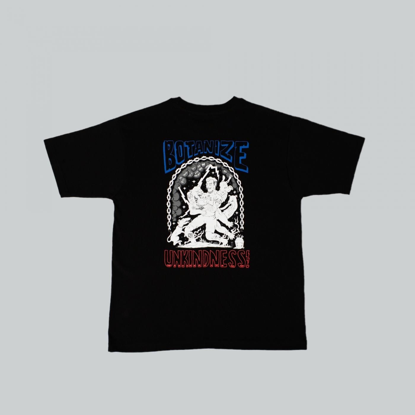 UNKINDNESS × AVGS × BOTANIZE  t-shirt  BLACK