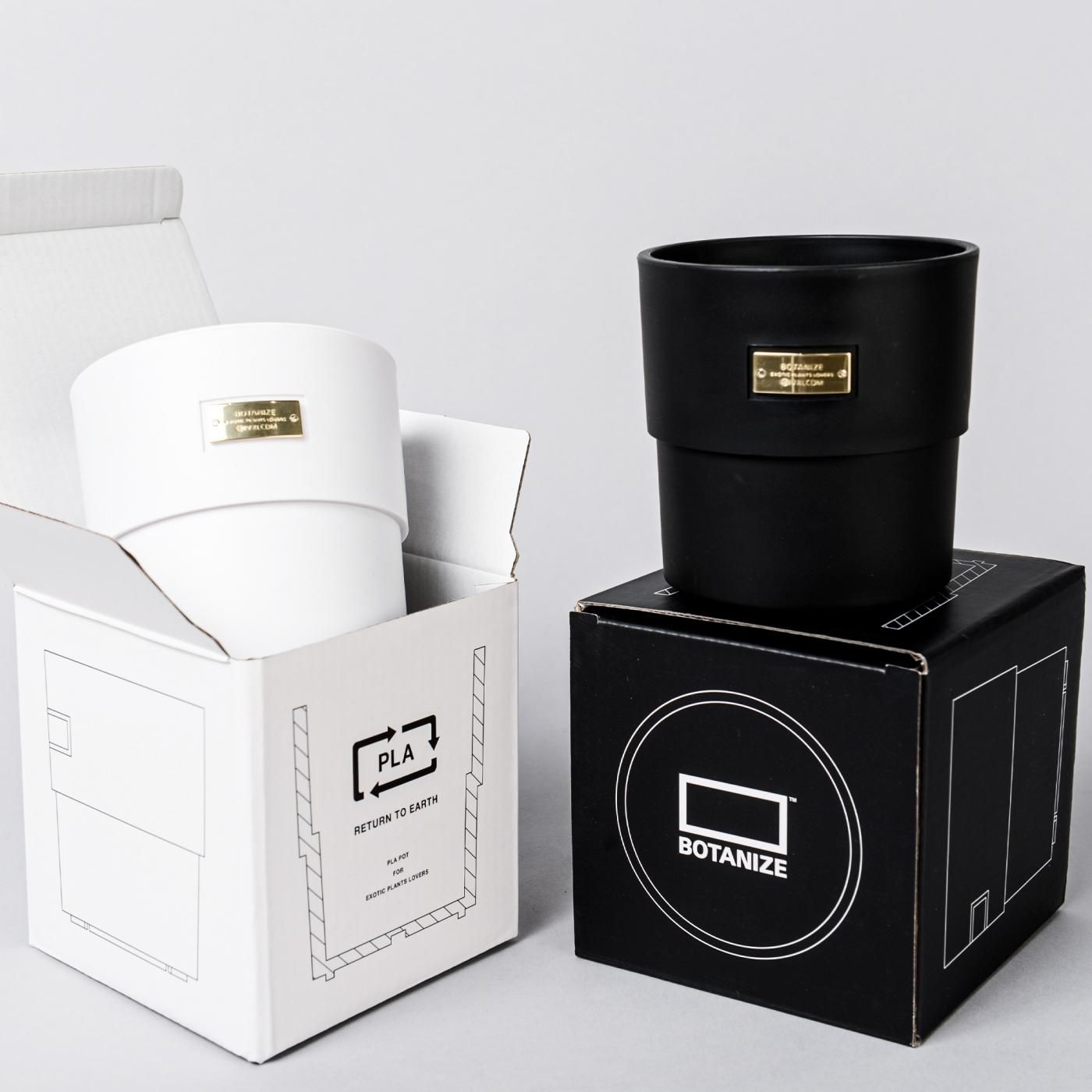 IVXLCDM × BOTANIZE PLA POT  BLACK/WHITE set φ9.5cm