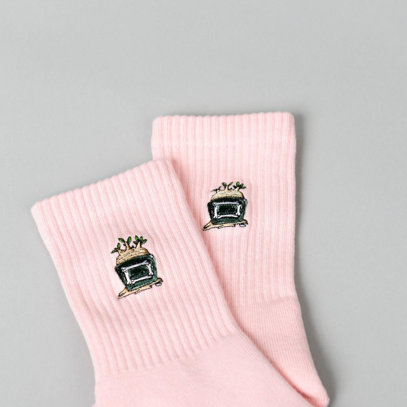 UNKINDNESS × AVGS × BOTANIZE   Socks Pink