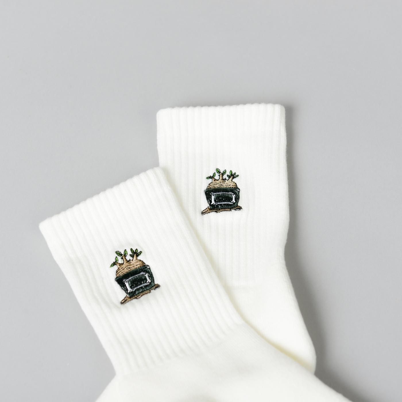 UNKINDNESS × AVGS × BOTANIZE   Socks White