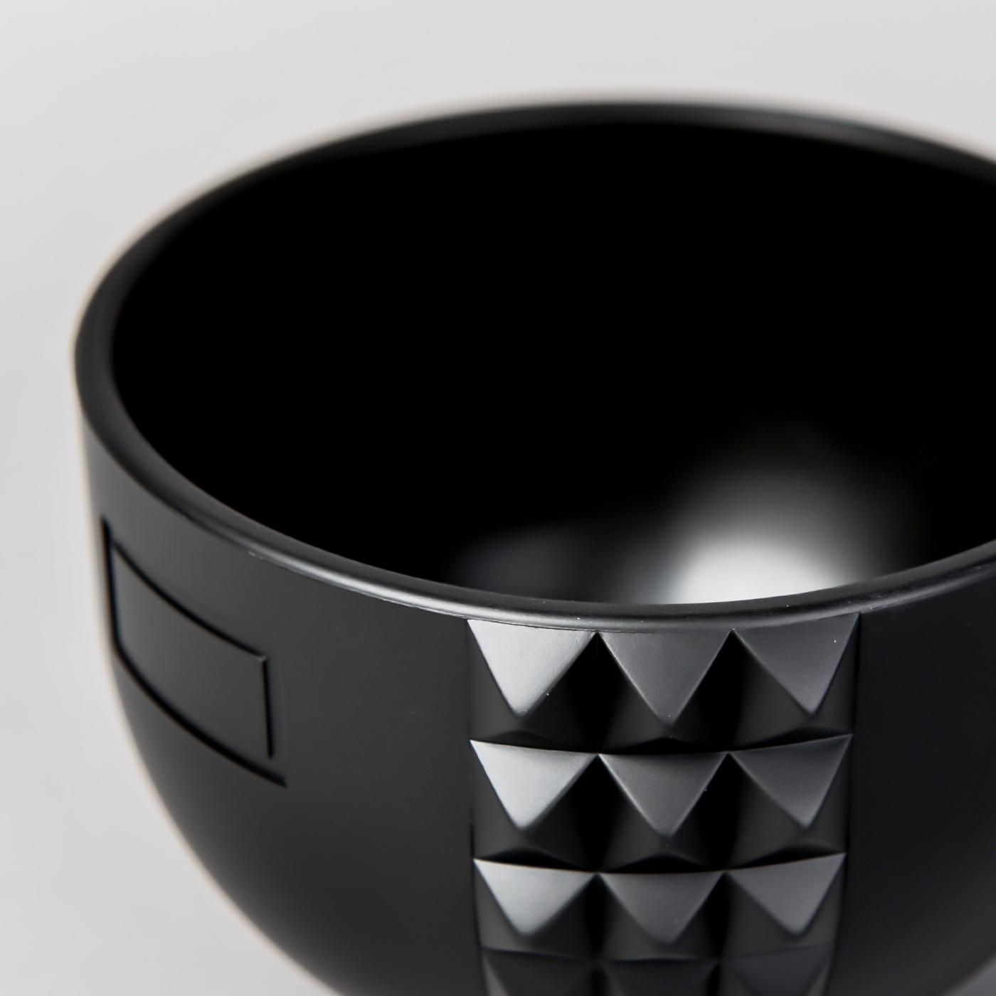 BOTANIZE PLA POT BOWL VERTICAL STUDS  “Black”  φ11.5cm