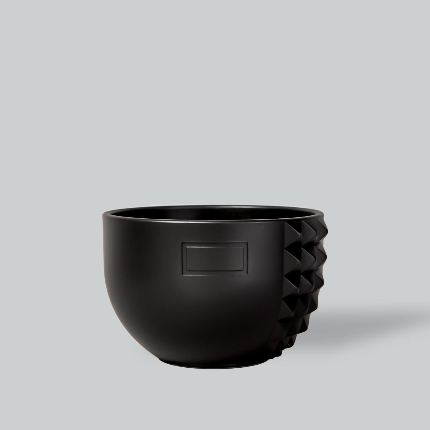 BOTANIZE PLA POT BOWL VERTICAL STUDS  “Black”  φ11.5cm