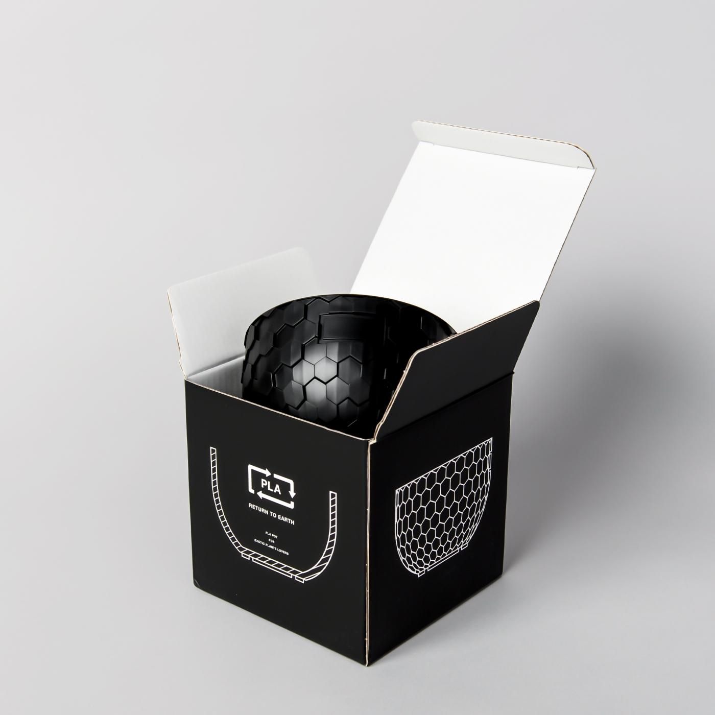 BOTANIZE PLA POT HEXA  “Black” φ11cm